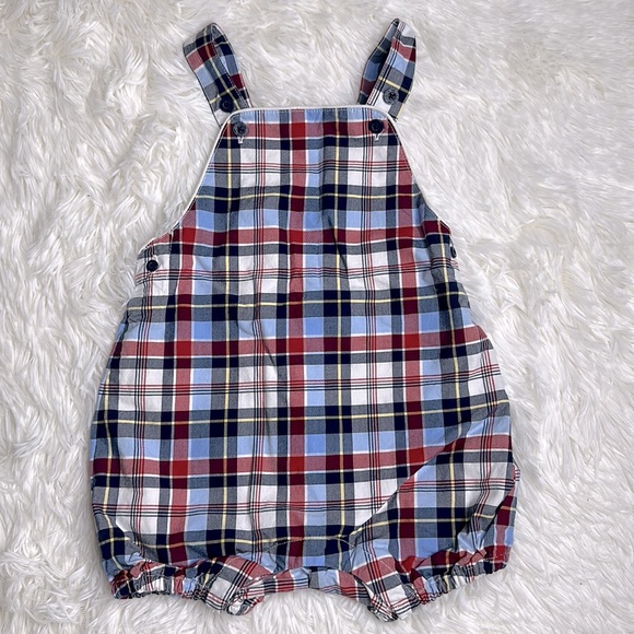 Janie and Jack Baby Boys Plaid Romper 18-24M - Picture 1 of 5
